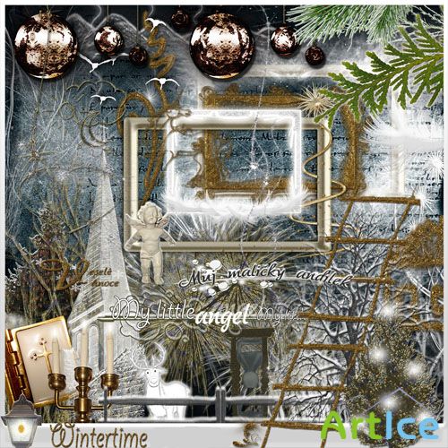 Scrap Kit - Wintertime PNG and JPG Files