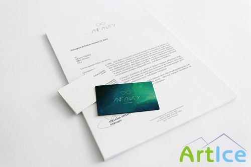 A4 Letterhead and Business Cards Mock up