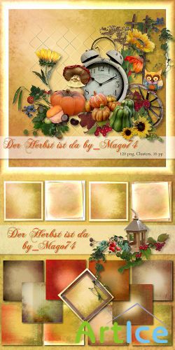 Scrap Set - Der Herbst PNG and JPG FIles