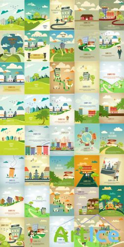 40 Vector Buildings Illustrations