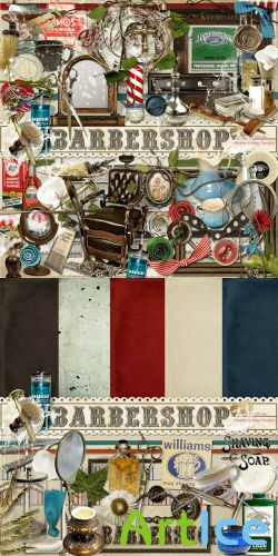 Scrap Set - Barbershop PNG and JPG Files