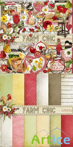 Scrap Set - Farm Chic PNG and JPG FIles