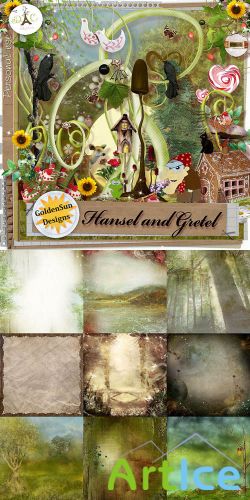 Scrap Set - Hansel and Gretel PNG and JPG Files