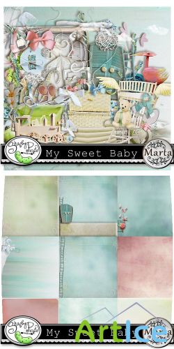 Scrap Kit - My Sweet Baby PNG and JPG Files