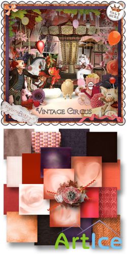 Scrap Set - Vintage Circus PNG and JPG Files