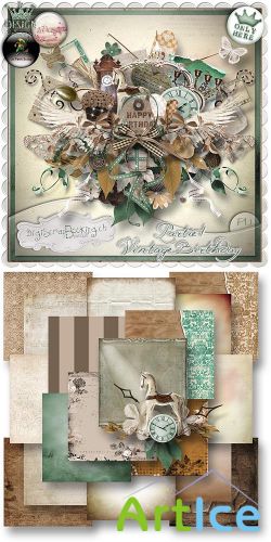 Scrap Set - Vintage Birthday Partie 1 PNG and JPG Files