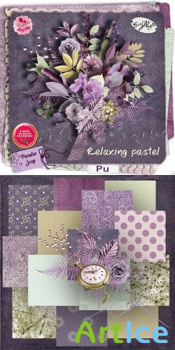 Scrap Set - Relaxing Pastel PNG and JPG Files