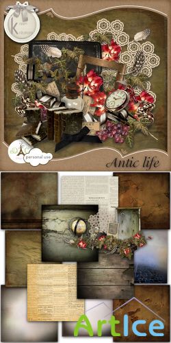 Scrap Set - Antic Life PNG and JPG Files