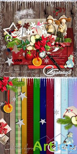 Scrap Set - Christmas Happiness PNG and JPG Files