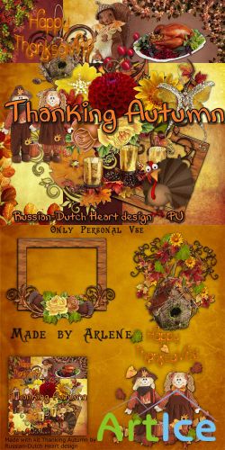 Scrap Set - Thaking Autumn PNG and JPG Files