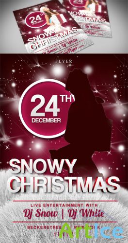 X Mas Flyer Template PSD