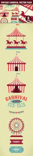 Vintage Carnival Vector Pack 1