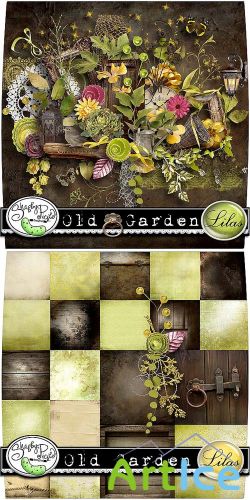 Scrap Set - Old Garden PNG and JPG Files