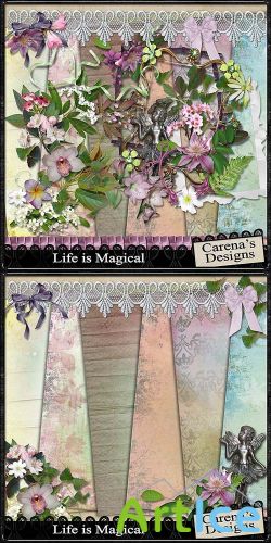 Scrap Set - Life is Magical PNG and JPG Files