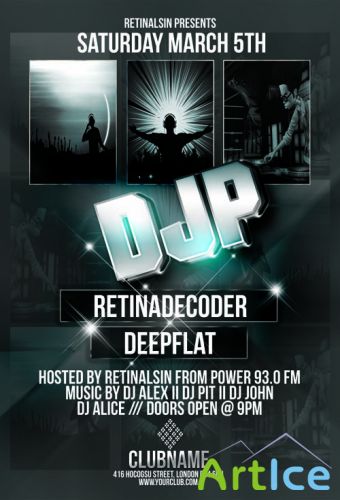 DJ Flyer Template PSD