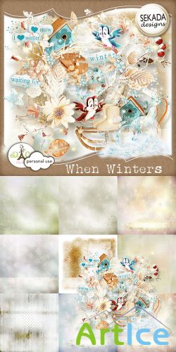 Scrap Set - When Winters PNG and JPG Files