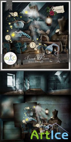 Scrap Set - Secret Room PNG and JPG Files