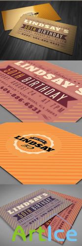 Retro Birthday Invitation Template 1