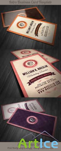 Retro Business Card Template 3