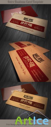 Retro Business Card Template 4