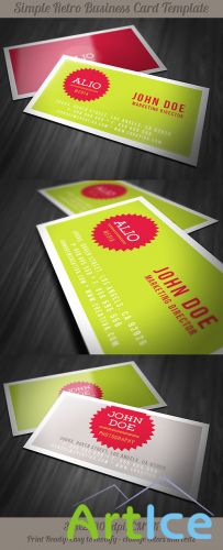 Retro Business Card Template 5