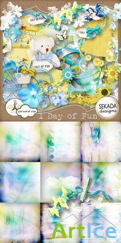 Scrap Set - One Day Of Fun PNG and JPG Files