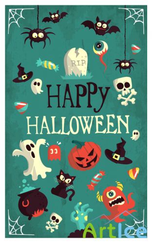 Halloween Vector Flat Elements