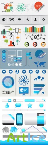 Infographics Interface Vector Set