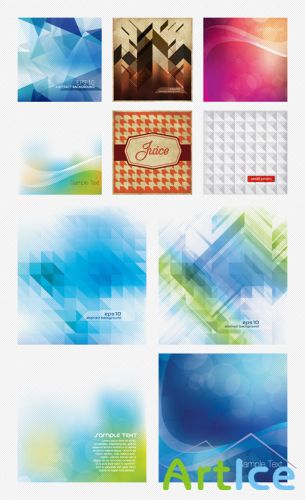 10 Abstract Vector Backgrounds Set