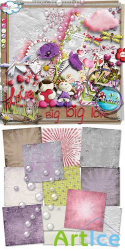 Scrap Set - Big Big Love PNG and JPG Files