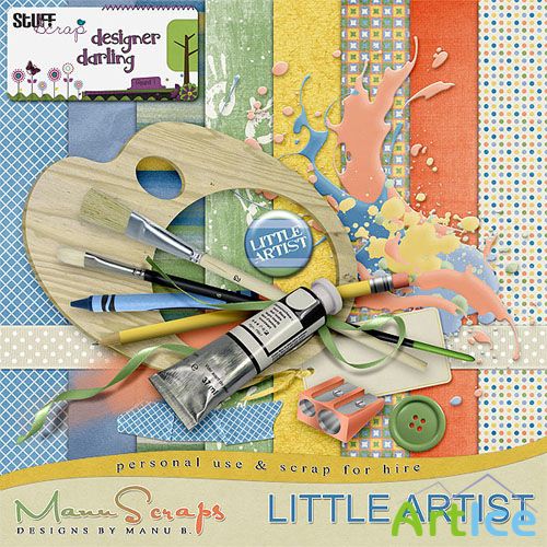 Scrap Set - Little Artist PNG and JPG Files