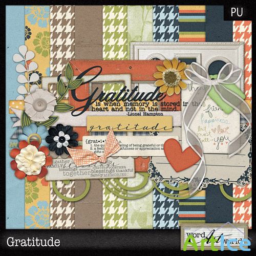 Scrap Set - Gratitude PNG and JPG Files