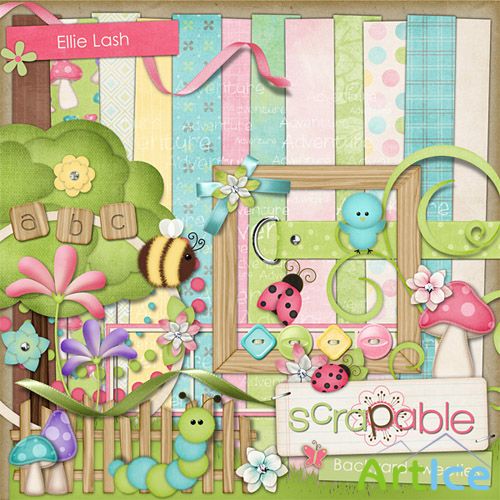 Scrap Set - Backyard Sweeties PNG and JPG Files