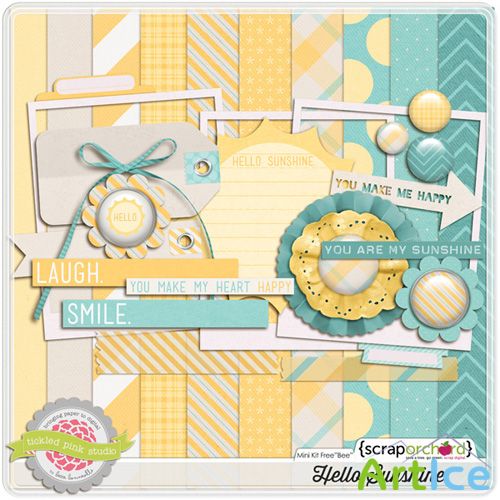 Scrap Set - Hello Sunshine PNG and JPG Files