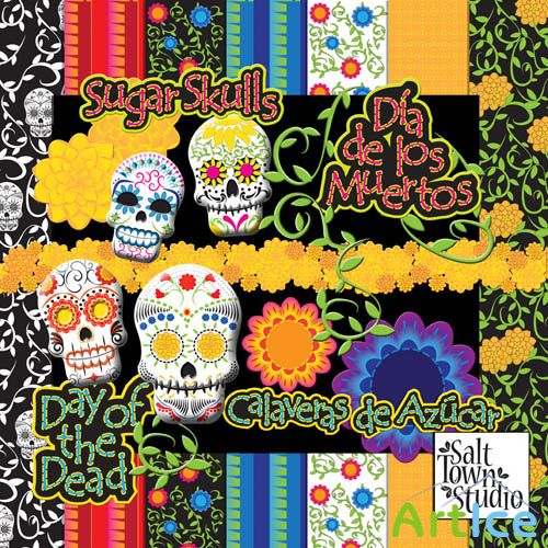 Scrap Set - Dia De Los Muertos PNG and JPG Files