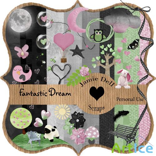 Scrap Kit - Fantastic Dream PNG and JPG Files