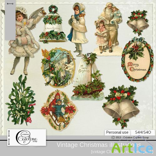 Vintage Christmas Illustration 7 PNG Files