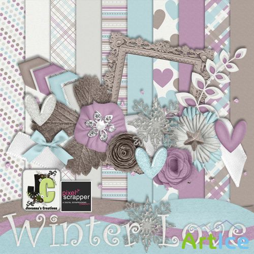 Scrap Kit - Winter Love PNG and JPG Files