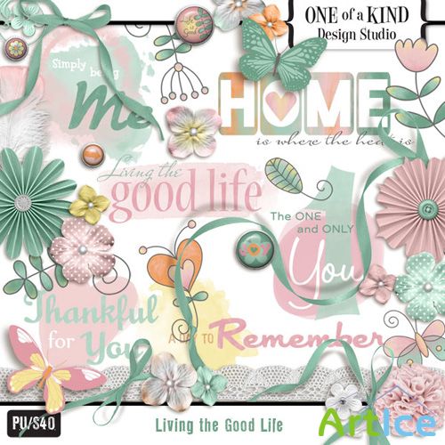 Scrap Set - Living the Good Life PNG and JPG Files