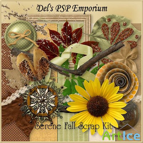 Scrap Set - Serene Fall PNG and JPG Files