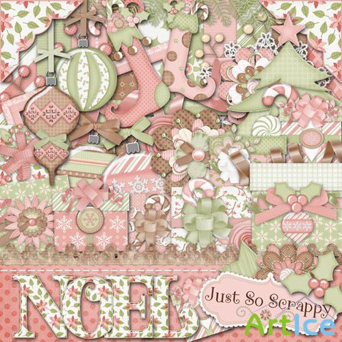 Scrap Kit - Noel Big Bundle PNG and JPG Files