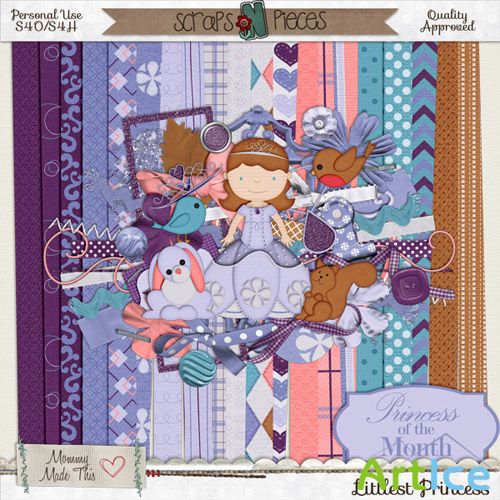 Scrap Set - Littlest Princess PNG and JPG Files