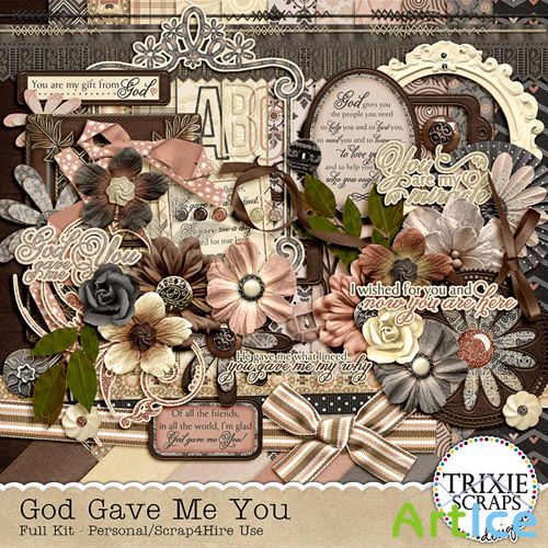 Scrap Set - God Gave Me You PNG Files