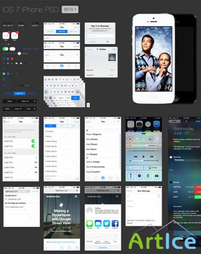 iOS7 GUI PSD Template