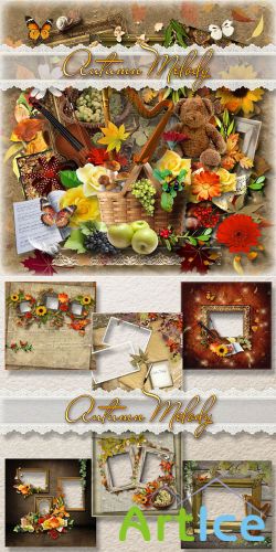 Scrap Set - Autumn Melody PNG and JPG Files