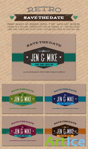 GraphicRiver - Retro Save The Date 759087