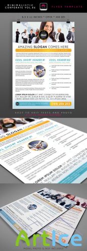 Financial Solutions Minimalistic Corporate Flyer/Poster PSD Template #5