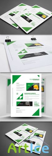 Clean Corporate A4 Flyer/Poster PSD Template