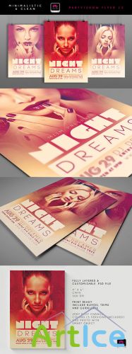 Night Dreams Minimalistic & Clean Flyer/Poster PSD Template