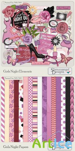 Scrap Set - Girls Night PNG and JPG Files